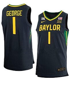 Keyonte George Jersey #1 Baylor Bears College Basketball Jerseys Black