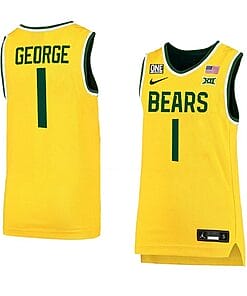 Keyonte George Jersey #1 Baylor Bears College Basketball Jerseys Gold