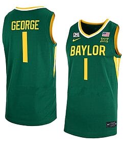 Keyonte George Jersey #1 Baylor Bears College Basketball Jerseys Green
