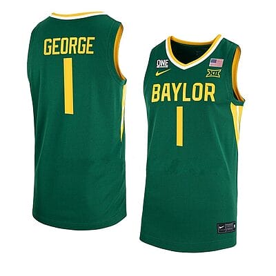Keyonte George Jersey #1 Baylor Bears College Basketball Jerseys Green