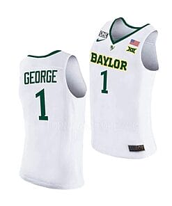Keyonte George Jersey #1 Baylor Bears College Basketball Jerseys White