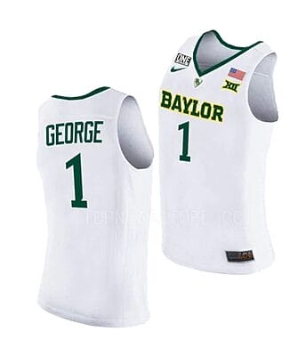 Keyonte George Jersey #1 Baylor Bears College Basketball Jerseys White