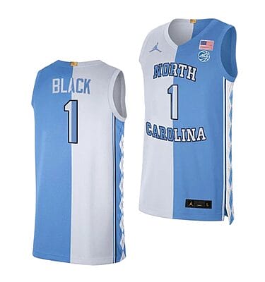 Leaky Black Jersey #1 North Carolina Tar Heels College Basketball Jerseys Blue White