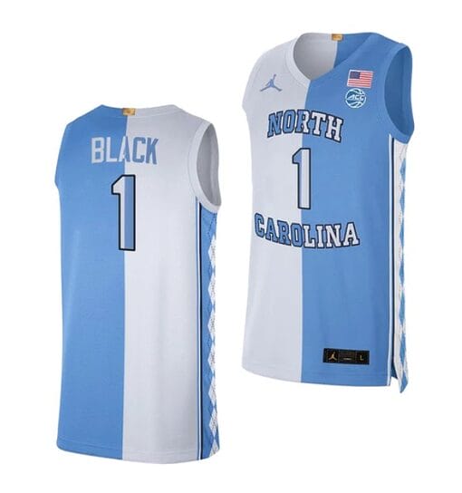 Leaky Black Jersey #1 North Carolina Tar Heels College Basketball Jerseys Blue White