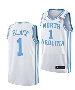 Leaky Black Jersey #1 North Carolina Tar Heels College Basketball Jerseys White Elite