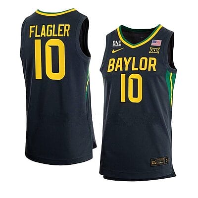 Adam Flagler Jersey #10 Baylor Bears College Basketball Jerseys Anthracite Black