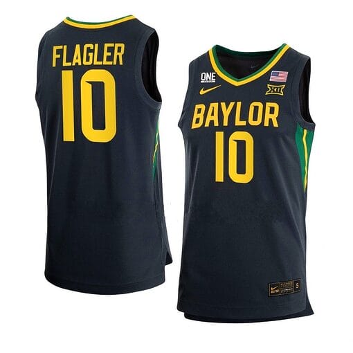 Adam Flagler Jersey #10 Baylor Bears College Basketball Jerseys Anthracite Black