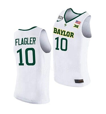 Adam Flagler Jersey #10 Baylor Bears College Basketball Jerseys Anthracite White