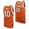 Sir Jabari Rice Jersey #10 Texas Longhorns College Basketball Jerseys Orange
