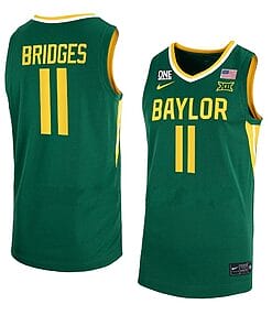 Jalen Bridges Jersey #11 Baylor Bears College Basketball Jerseys Green