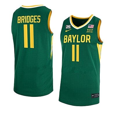 Jalen Bridges Jersey #11 Baylor Bears College Basketball Jerseys Green