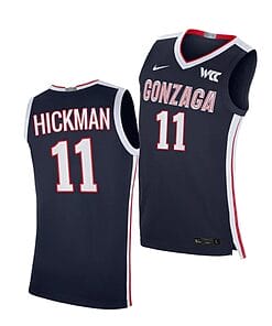 Nolan Hickman Jersey #11 Gonzaga Bulldogs College Basketball Jerseys Navy