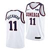 Nolan Hickman Jersey #11 Gonzaga Bulldogs College Basketball Jerseys White