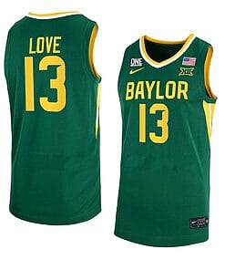 Langston Love Jersey #13 Baylor Bears College Basketball Jerseys Green