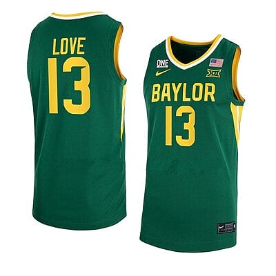 Langston Love Jersey #13 Baylor Bears College Basketball Jerseys Green