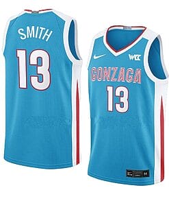 Malachi Smith Jersey #13 Gonzaga Bulldogs College Basketball Jerseys Blue