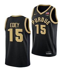 Men's #15 Zach Edey Jersey Purdue Boilermakers College Basketball Jerseys Black