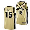 Men's #15 Zach Edey Jersey Purdue Boilermakers College Basketball Jerseys Gold