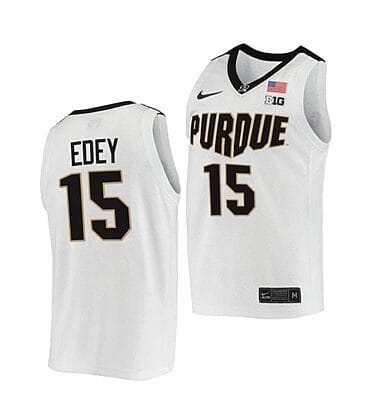 Men's #15 Zach Edey Jersey Purdue Boilermakers College Basketball Jerseys White 2022