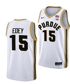 Men's #15 Zach Edey Jersey Purdue Boilermakers College Basketball Jerseys White