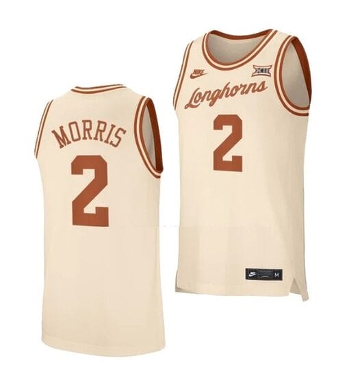 Arterio Morris Jersey #2 Texas Longhorns College Basketball Jerseys Cream