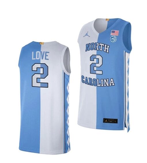 Caleb Love Jersey #2 North Carolina Tar Heels College Basketball Jerseys Blue White