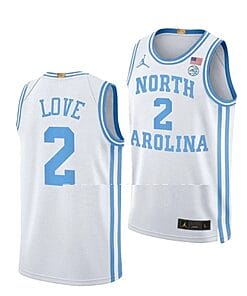 Caleb Love Jersey #2 North Carolina Tar Heels College Basketball Jerseys White Elite