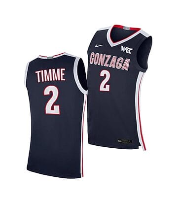 Drew Timme Jersey #2 Gonzaga Bulldogs College Basketball Jerseys Navy