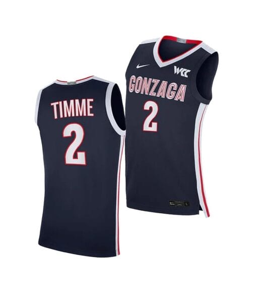 Drew Timme Jersey #2 Gonzaga Bulldogs College Basketball Jerseys Navy