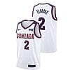 Drew Timme Jersey #2 Gonzaga Bulldogs College Basketball Jerseys White