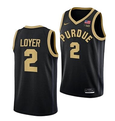 Men's #2 Fletcher Loyer Jersey Purdue Boilermakers College Basketball Jerseys Black