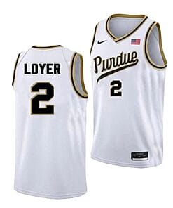 Men's #2 Fletcher Loyer Jersey Purdue Boilermakers College Basketball Jerseys Rick Mount Throwback with Name