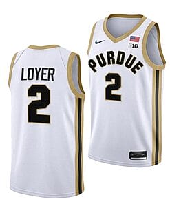 Men's #2 Fletcher Loyer Jersey Purdue Boilermakers College Basketball Jerseys White