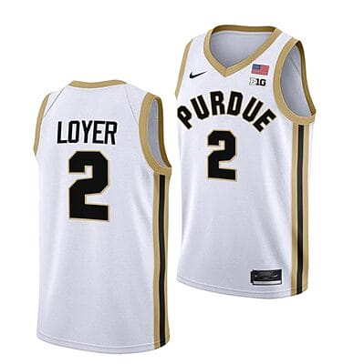 Men's #2 Fletcher Loyer Jersey Purdue Boilermakers College Basketball Jerseys White