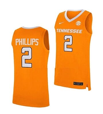 Julian Phillips Jersey #2 Tennessee Volunteers College Basketball Jerseys Orange 