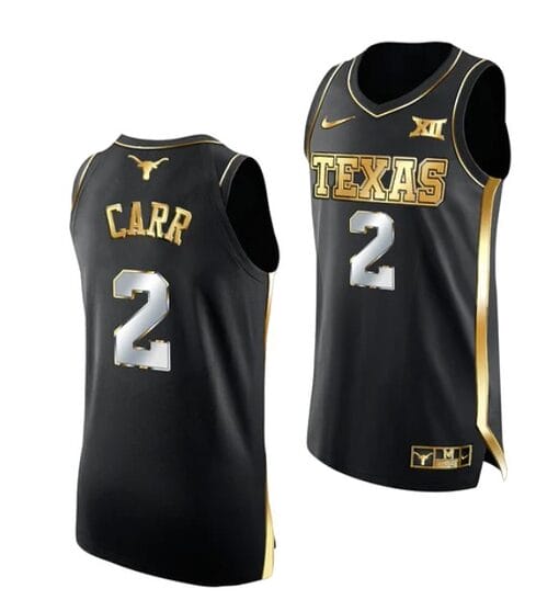 Marcus Carr Jersey #2 Texas Longhorns College Basketball Jerseys Black