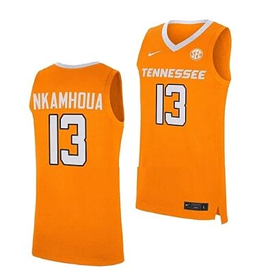 Olivier Nkamhoua Jersey #13 Tennessee Volunteers College Basketball Jerseys Orange 