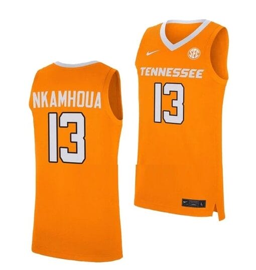 Olivier Nkamhoua Jersey #13 Tennessee Volunteers College Basketball Jerseys Orange