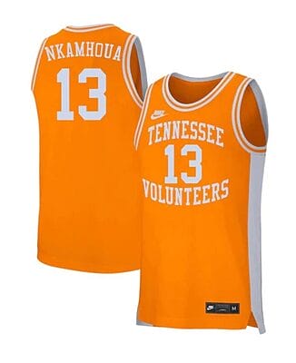 Olivier Nkamhoua Jersey #13 Tennessee Volunteers College Basketball Jerseys Orange Retro