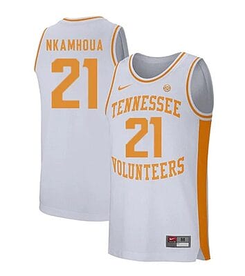 Olivier Nkamhoua Jersey #21 Tennessee Volunteers College Basketball Jerseys Orange Retro