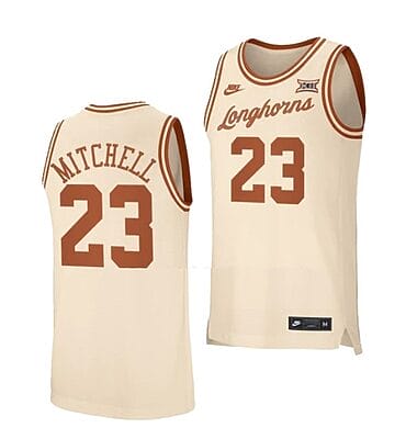 Dillon Mitchell Jersey #23 Texas Longhorns College Basketball Jerseys Cream