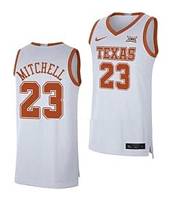 Dillon Mitchell Jersey #23 Texas Longhorns College Basketball Jerseys White
