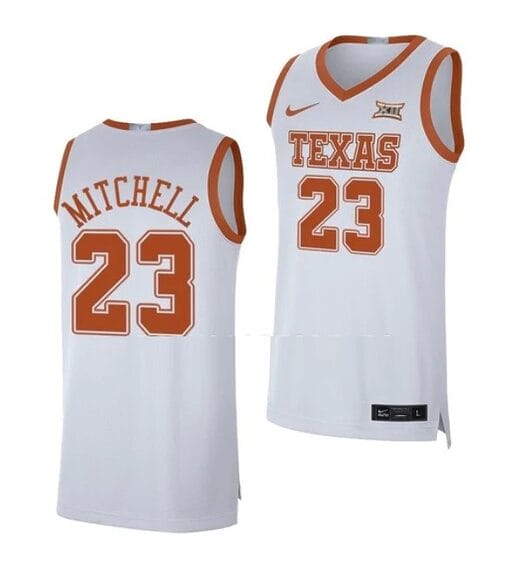 Dillon Mitchell Jersey #23 Texas Longhorns College Basketball Jerseys White