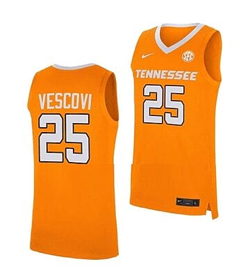 Santiago Vescovi Jersey #25 Tennessee Volunteers College Basketball Jerseys Orange