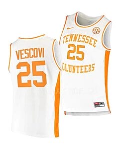 Santiago Vescovi Jersey #25 Tennessee Volunteers College Basketball Jerseys White