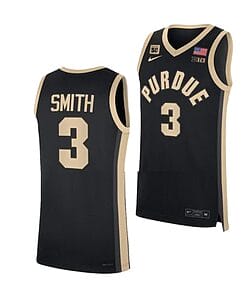 Men's #3 Braden Smith Jersey Purdue Boilermakers College Basketball Jerseys Black 2022
