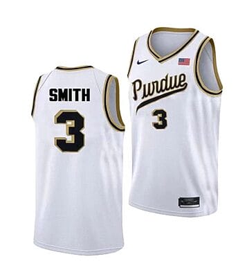 Men's #3 Braden Smith Jersey Purdue Boilermakers College Basketball Jerseys Rick Mount Throwback with Name