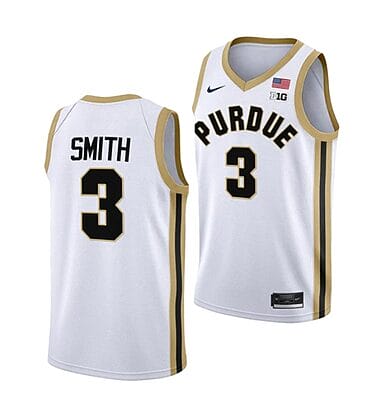 Men's #3 Braden Smith Jersey Purdue Boilermakers College Basketball Jerseys White