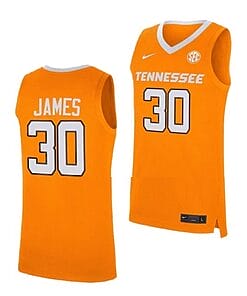 Josiah James Jersey #30 Tennessee Volunteers College Basketball Jerseys Orange