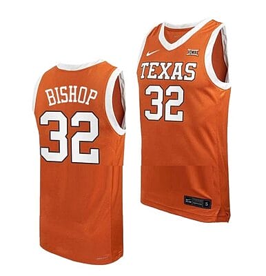 Christian Bishop Jersey #32 Texas Longhorns College Basketball Jerseys Orange